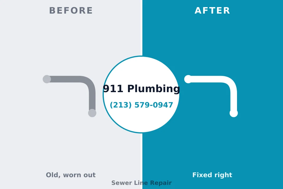 Before and after: plumbing company Encinitas, CA